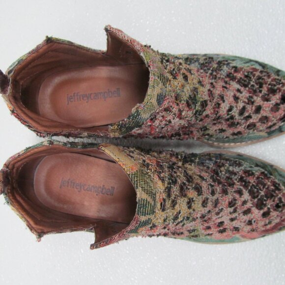 Jeffrey Campbell Taggart Bootie Tapestry Jacquard Size 8M - Picture 7 of 9